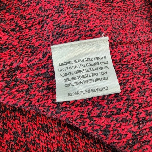 Style & Co Women Rib Knit Sweater Dress Tunic Maroon/black With Pockets X Small - Picture 6 of 6